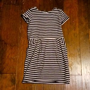 H-and-M striped blue dress with pockets size 7-8